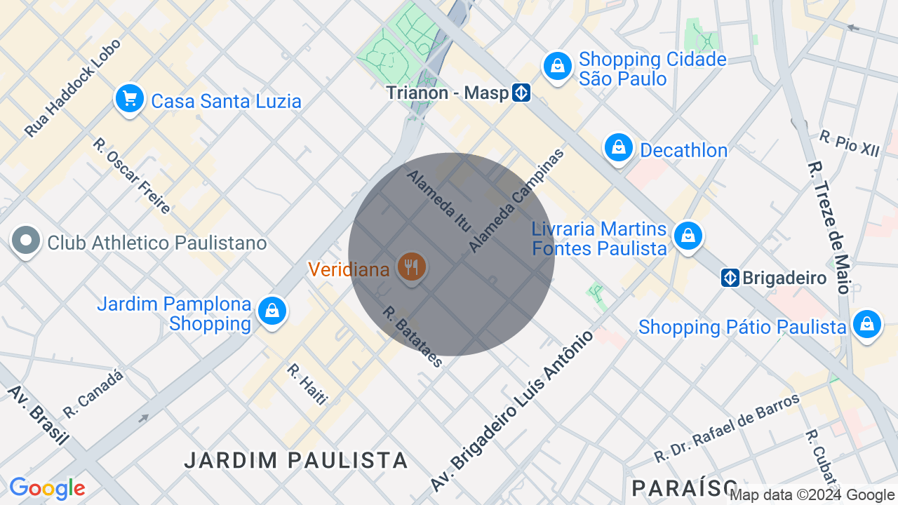 Mapa da localização — Jardim Paulista, São Paulo