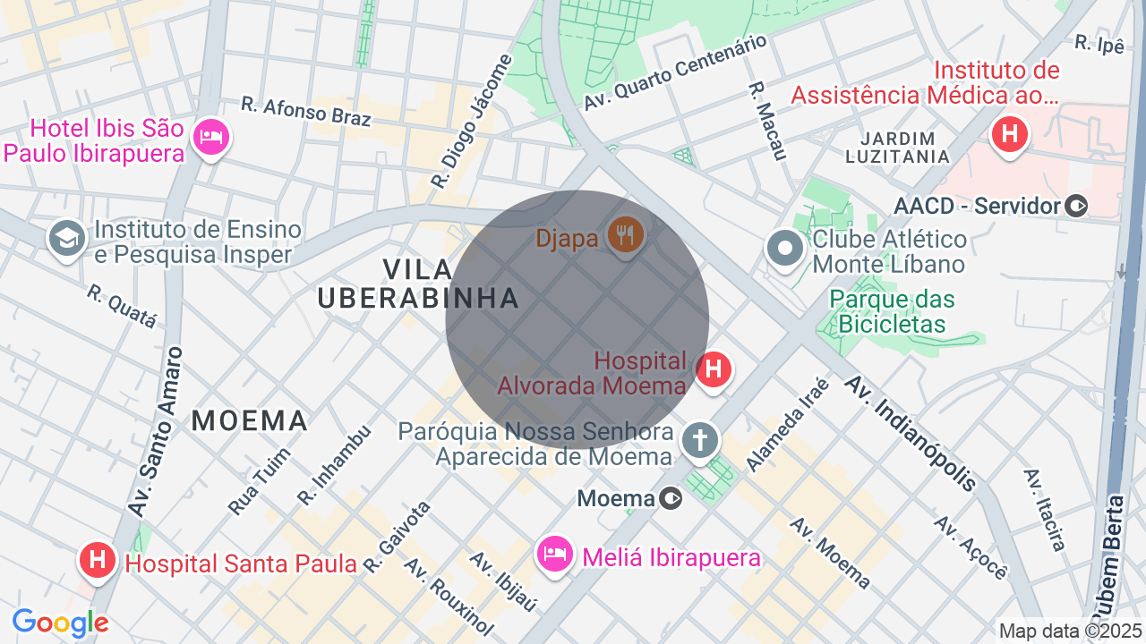 Mapa da localização — Moema, São Paulo
