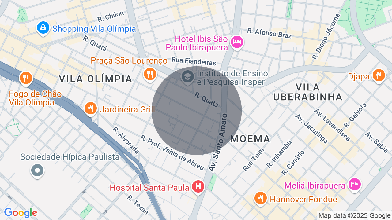 Mapa da localização — Vila Olímpia, São Paulo