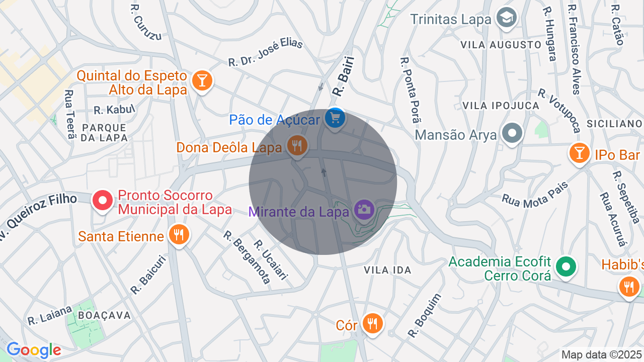 Mapa da localização — Vila Ida, São Paulo