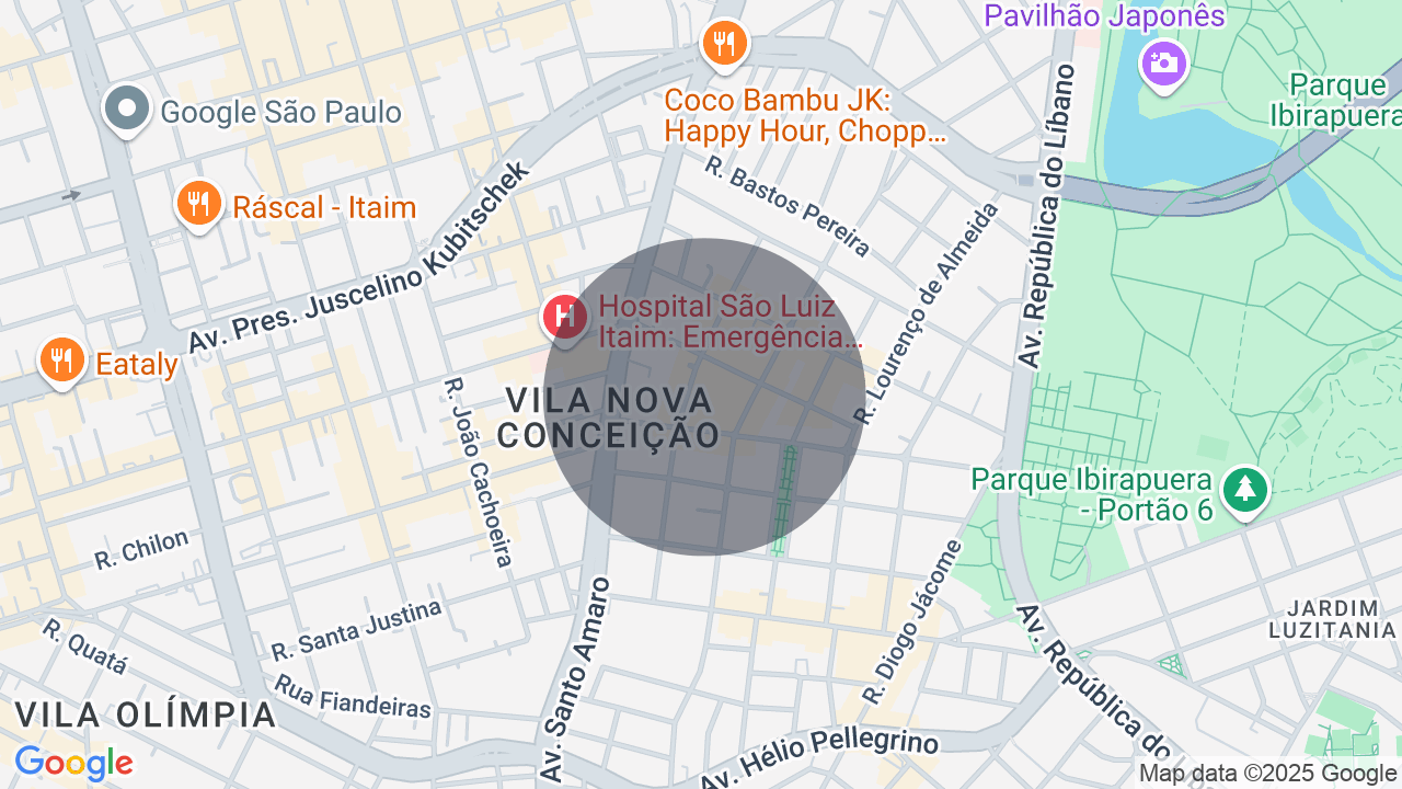 Mapa da localização — Vila Nova Conceição, São Paulo