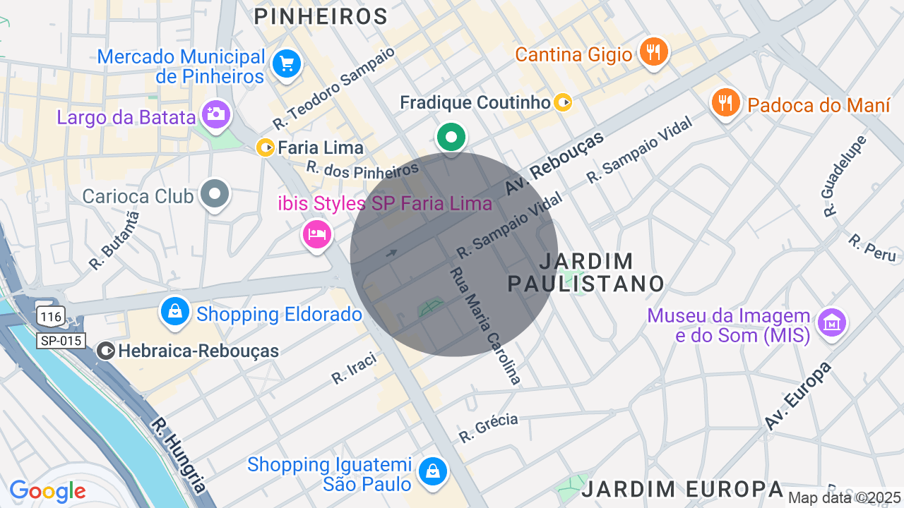 Mapa da localização — Jardim Paulistano, São Paulo