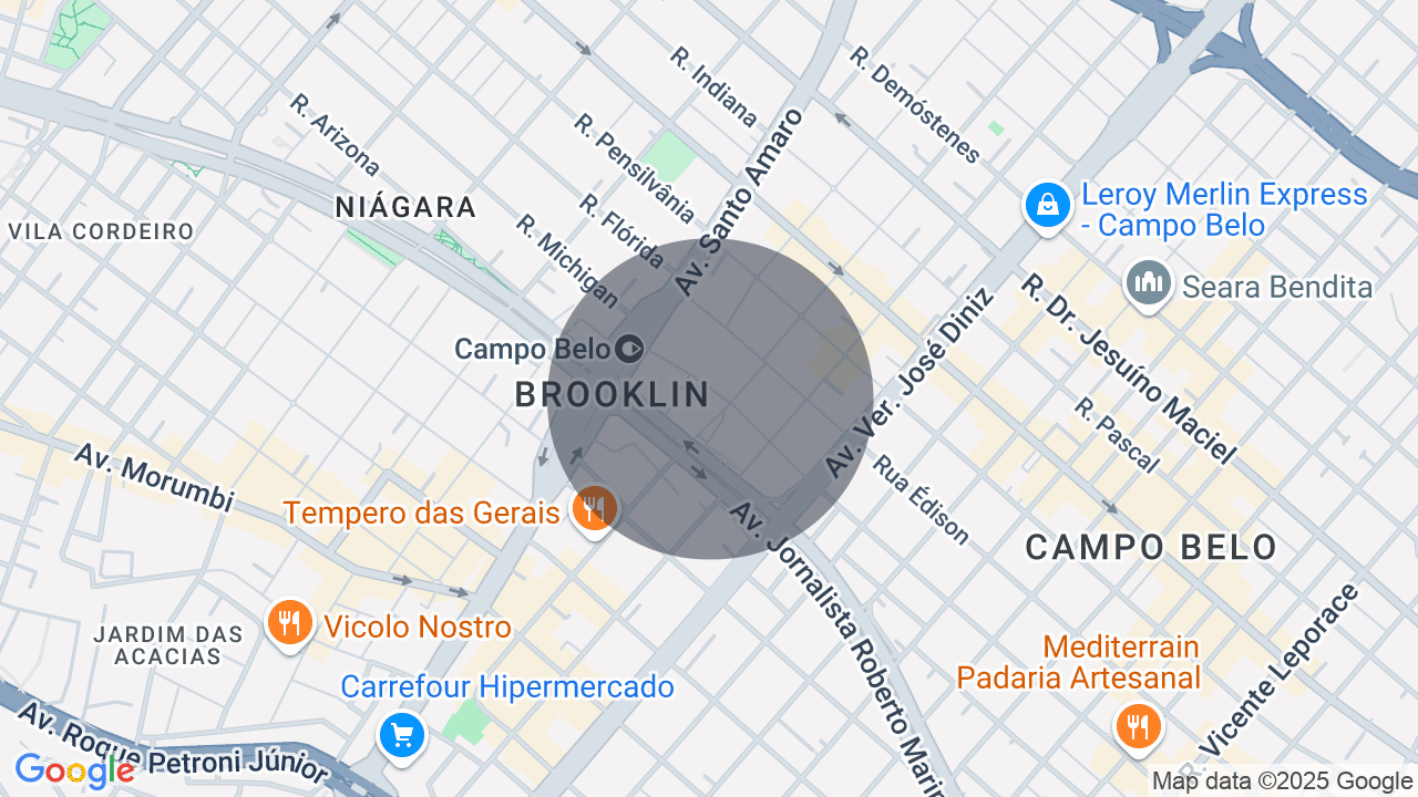 Mapa da localização — Campo Belo, São Paulo