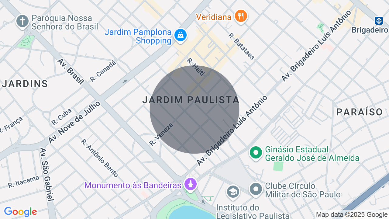 Mapa da localização — Jardim América, São Paulo