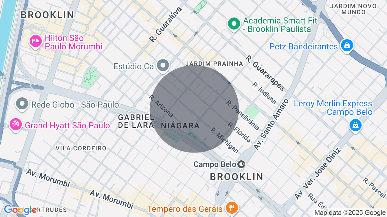 Mapa da localização — Brooklin, São Paulo