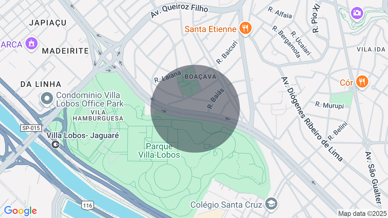 Mapa da localização — Alto de Pinheiros, São Paulo