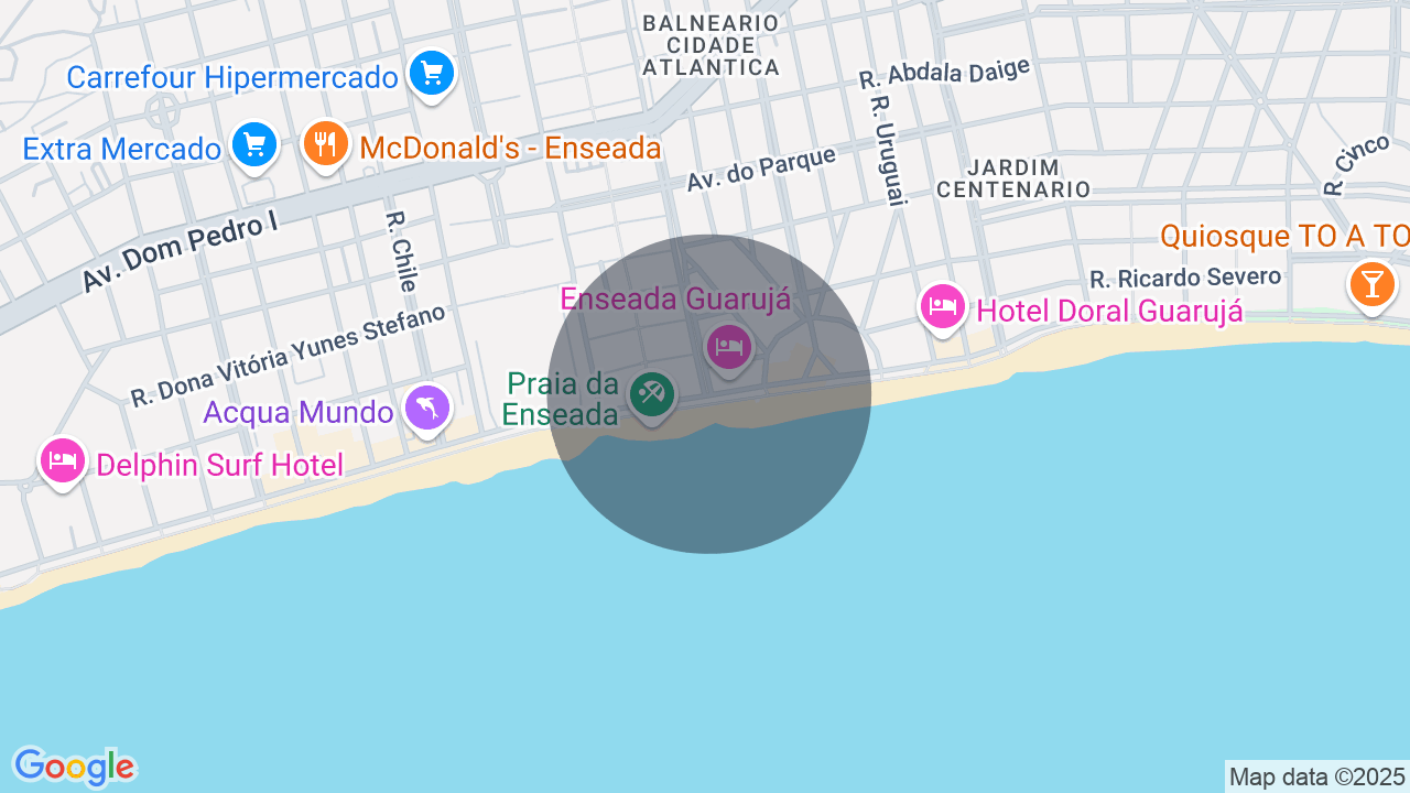 Terreno de 19 mil m² na Praia da Enseada Guarujá/SP para Incorporação Imobiliária 