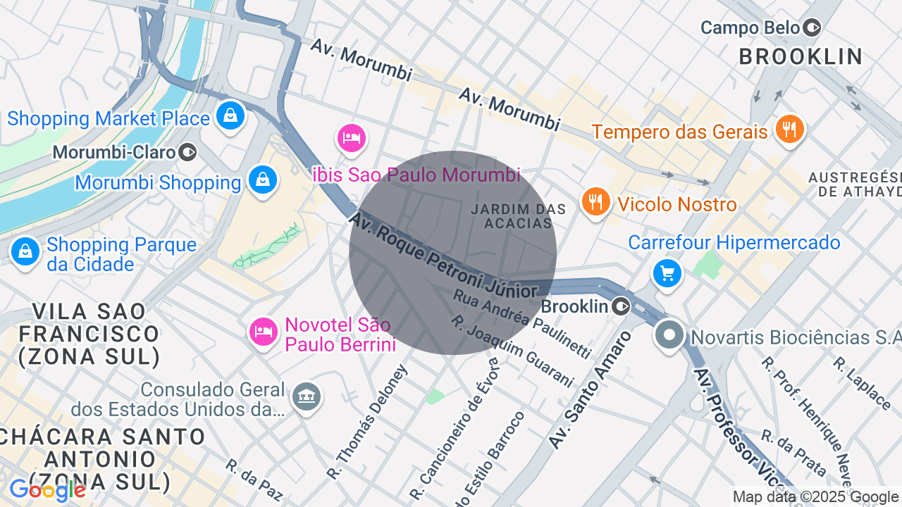 Mapa da localização — Brooklin, São Paulo