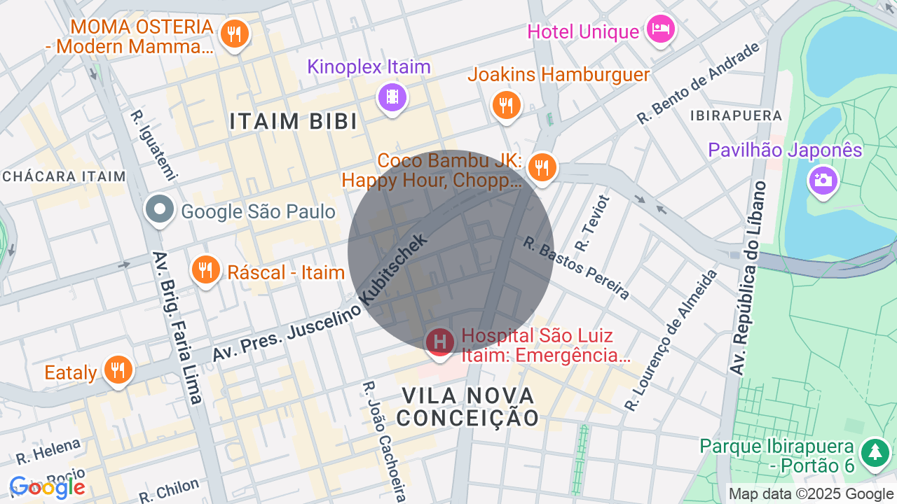 Mapa da localização — Itaim Bibi, São Paulo