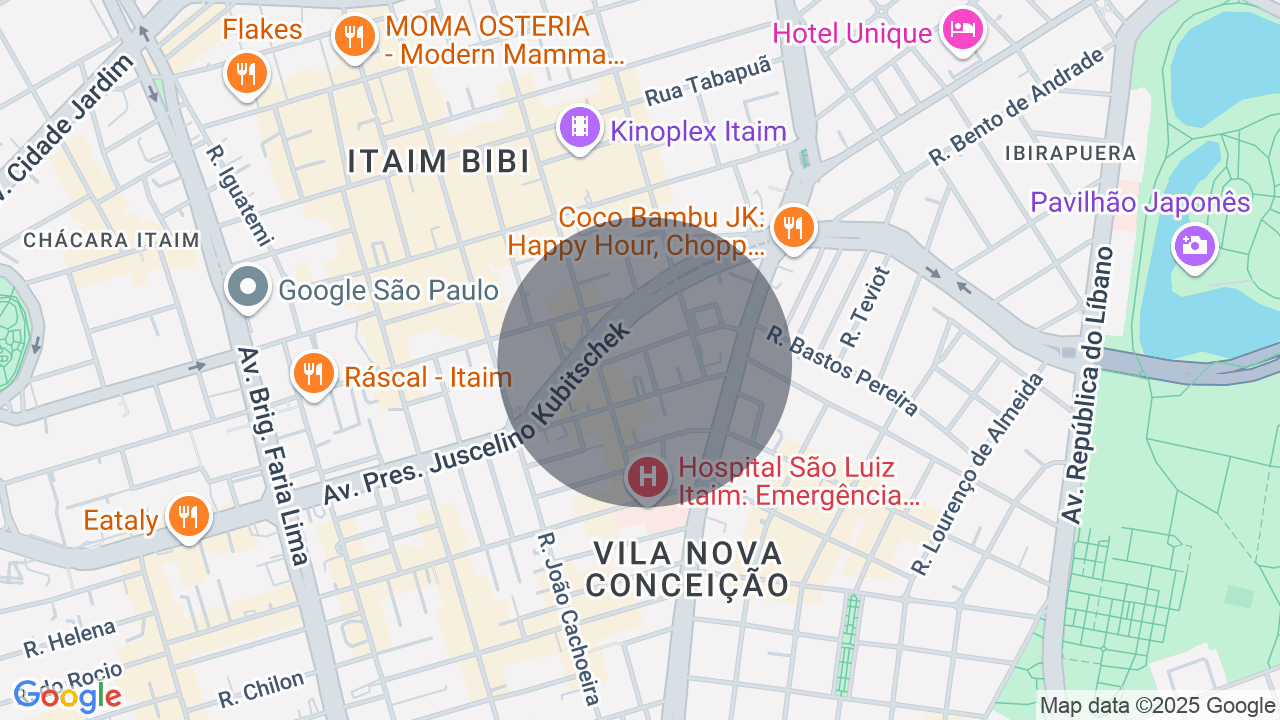 Mapa da localização — Itaim Bibi, São Paulo