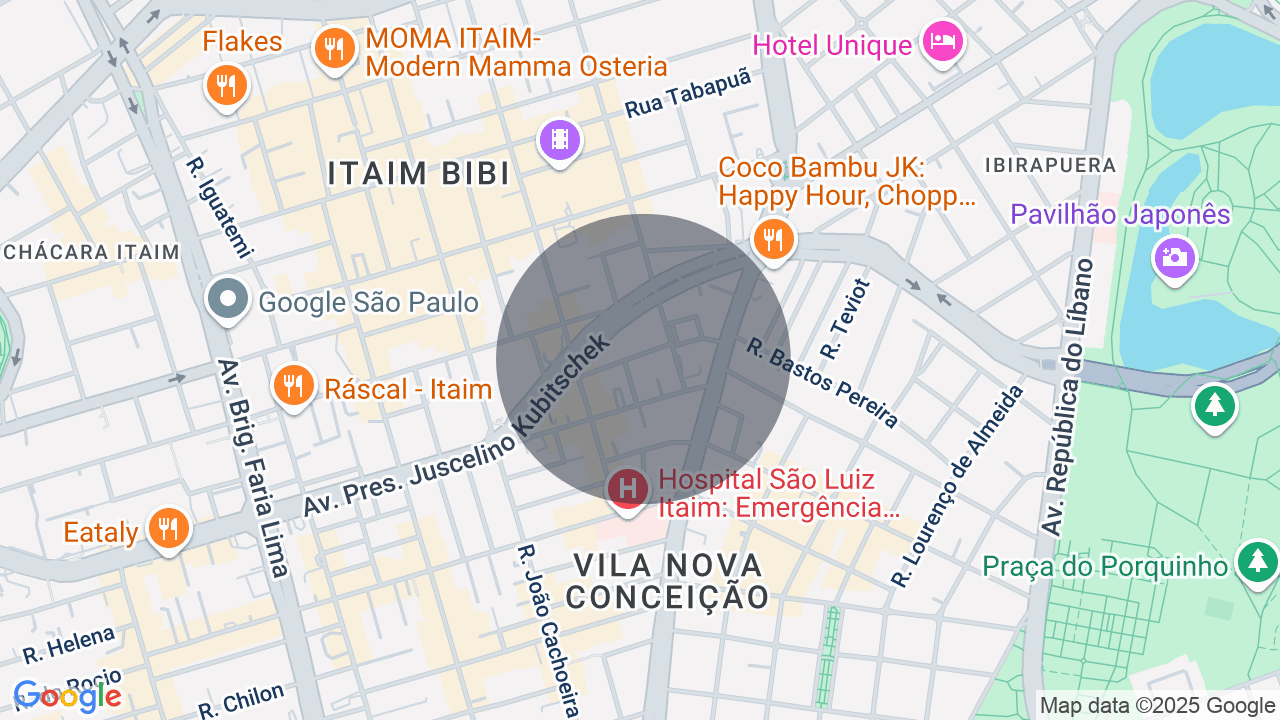 Mapa da localização — Itaim Bibi, São Paulo