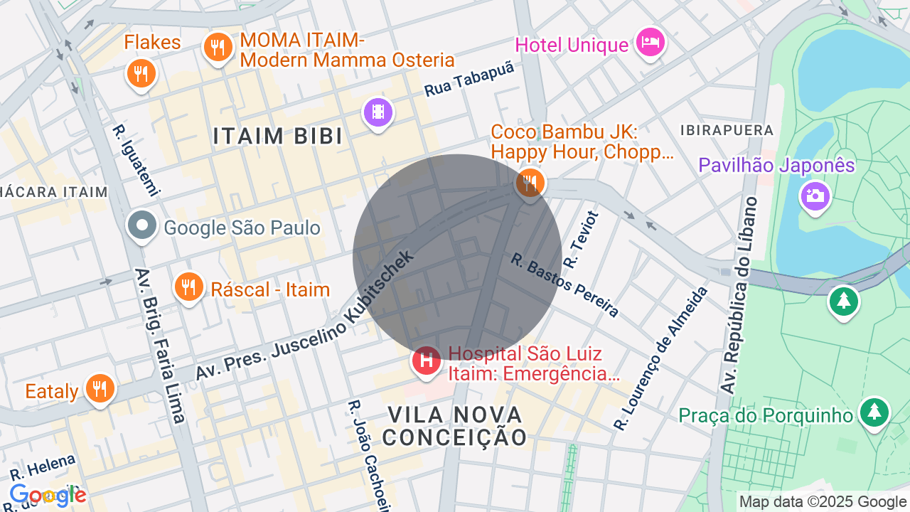 Mapa da localização — Itaim Bibi, São Paulo