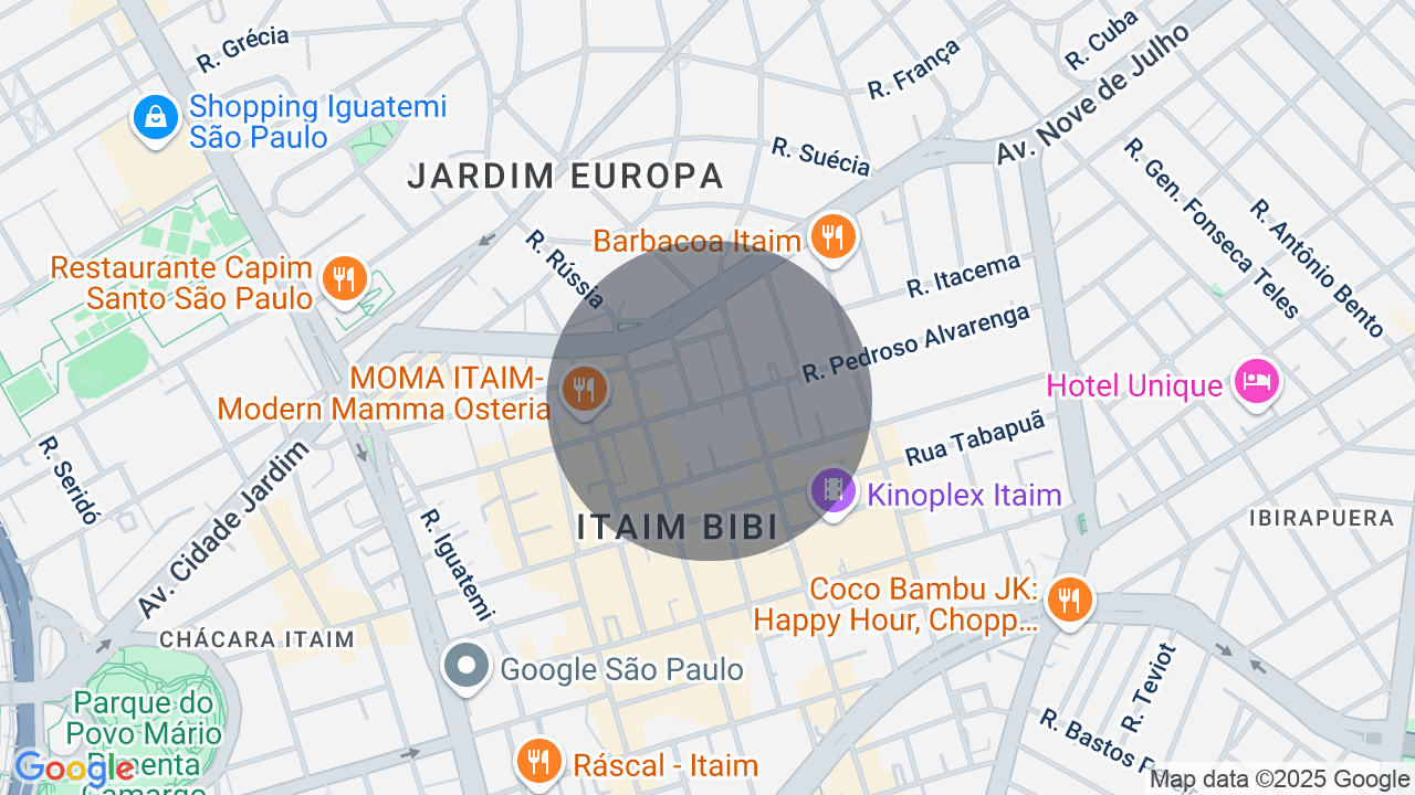 Mapa da localização — Itaim Bibi, São Paulo