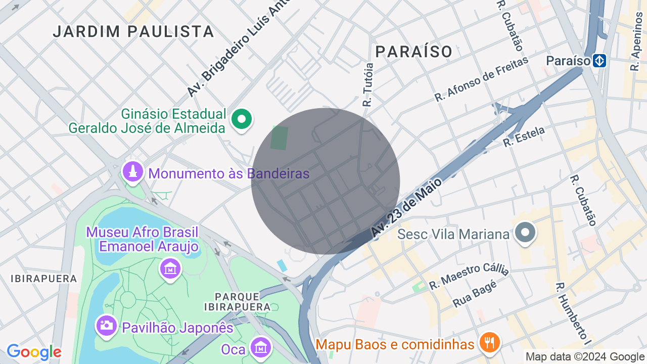 Mapa da localização — Parque Ibirapuera, São Paulo