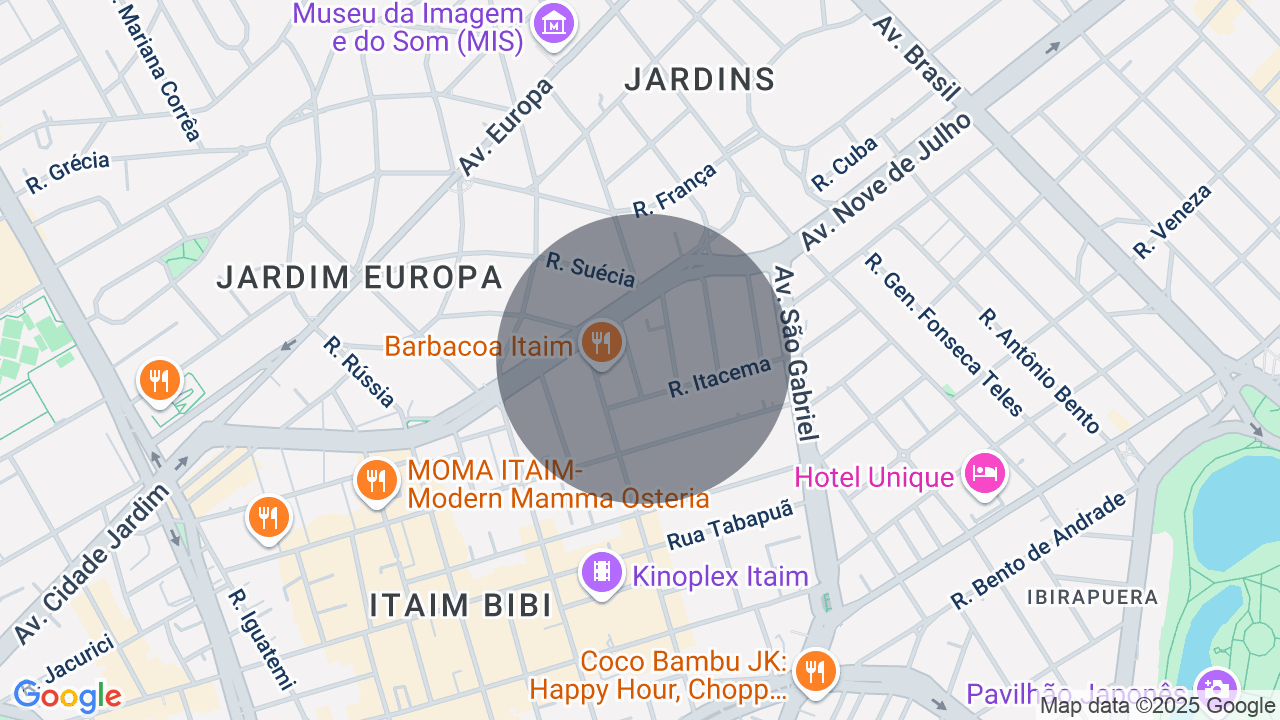 Mapa da localização — Itaim Bibi, São Paulo