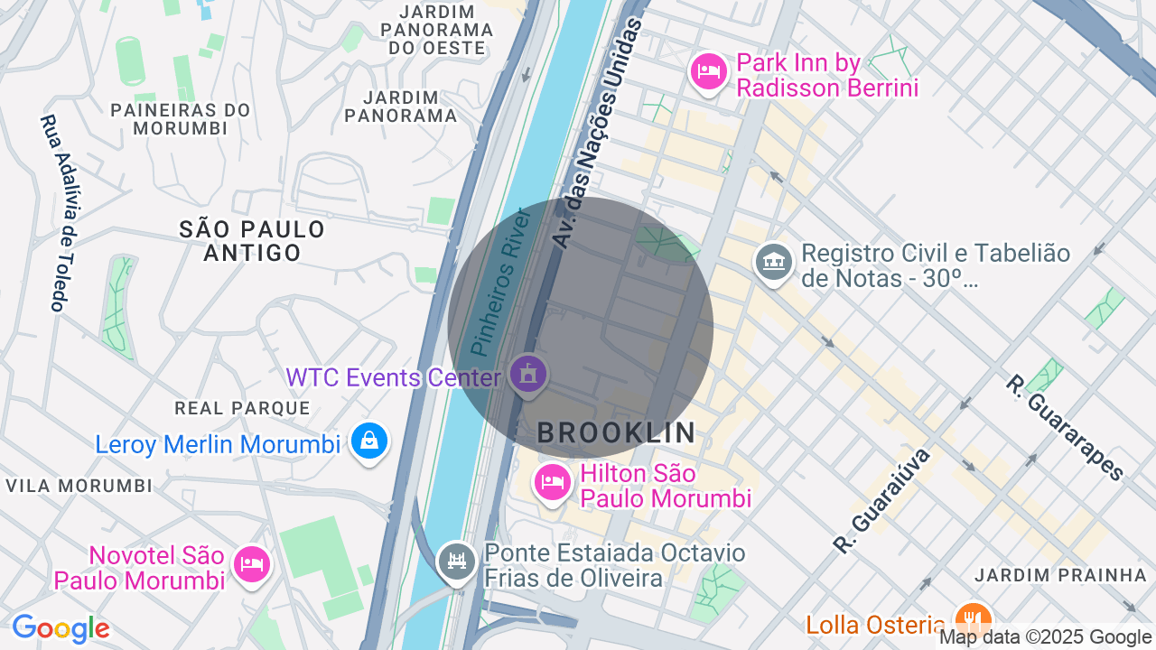 Mapa da localização — Brooklin, São Paulo