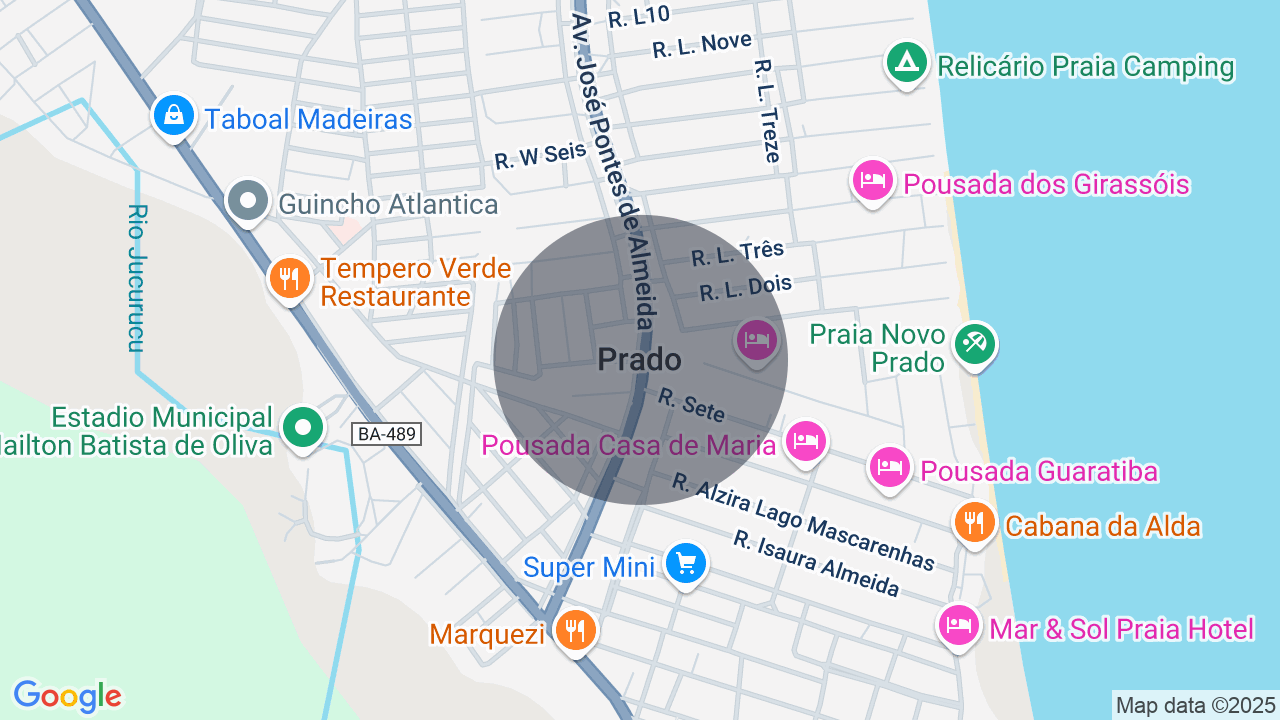 Mapa da localização — Centro, Prado