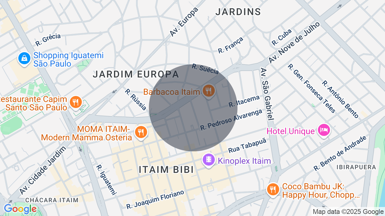 Mapa da localização — Itaim Bibi, São Paulo