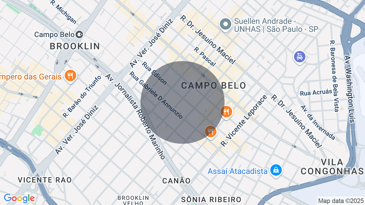 Mapa da localização — Campo Belo, São Paulo