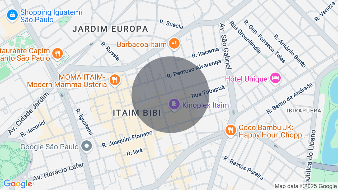Mapa da localização — Itaim Bibi, São Paulo
