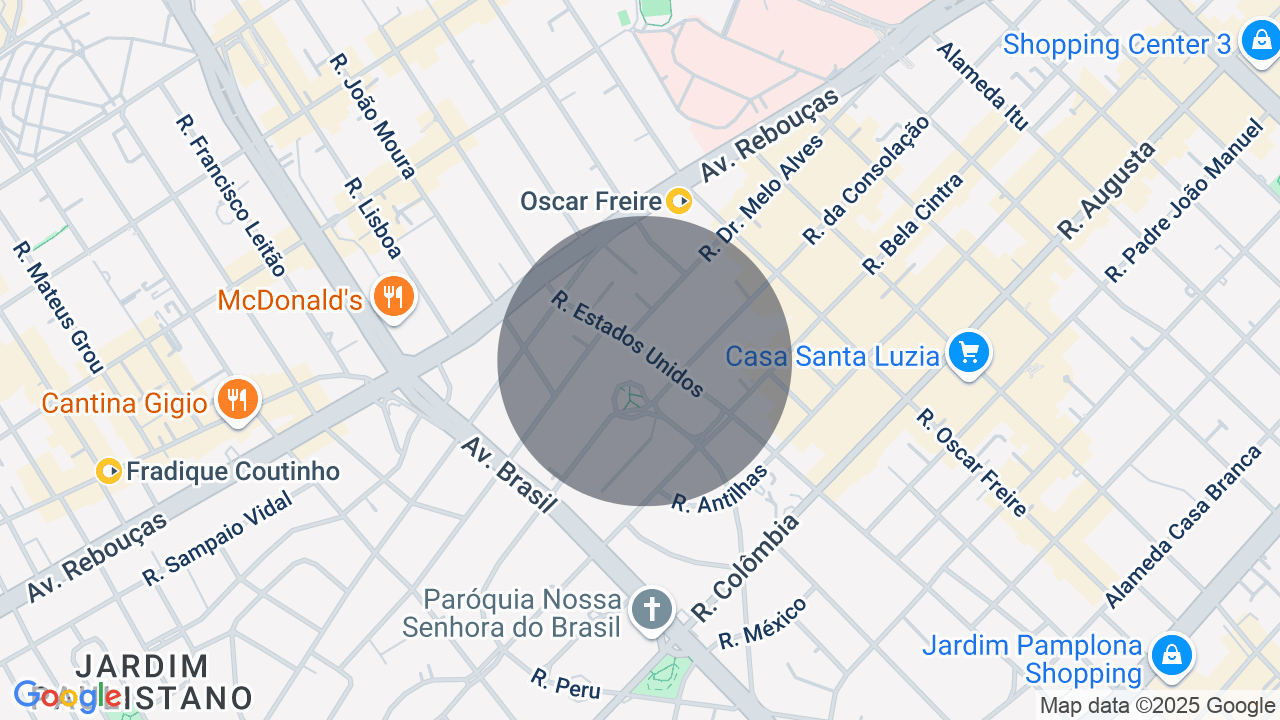 Mapa da localização — Jardim América, São Paulo