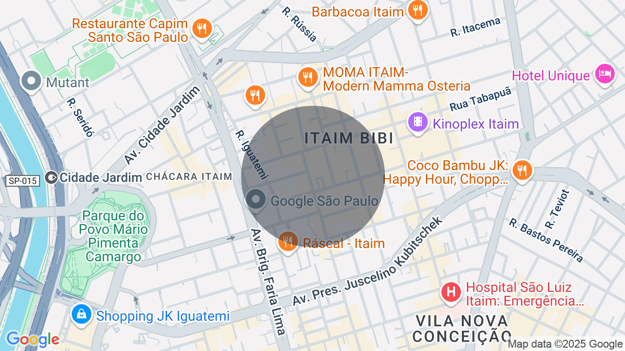 Mapa da localização — Vila Nova Conceição, São Paulo