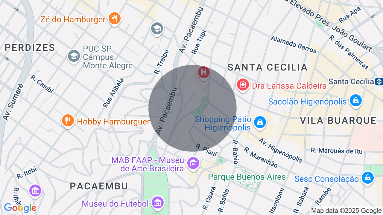Mapa da localização — Santa Cecília, São Paulo