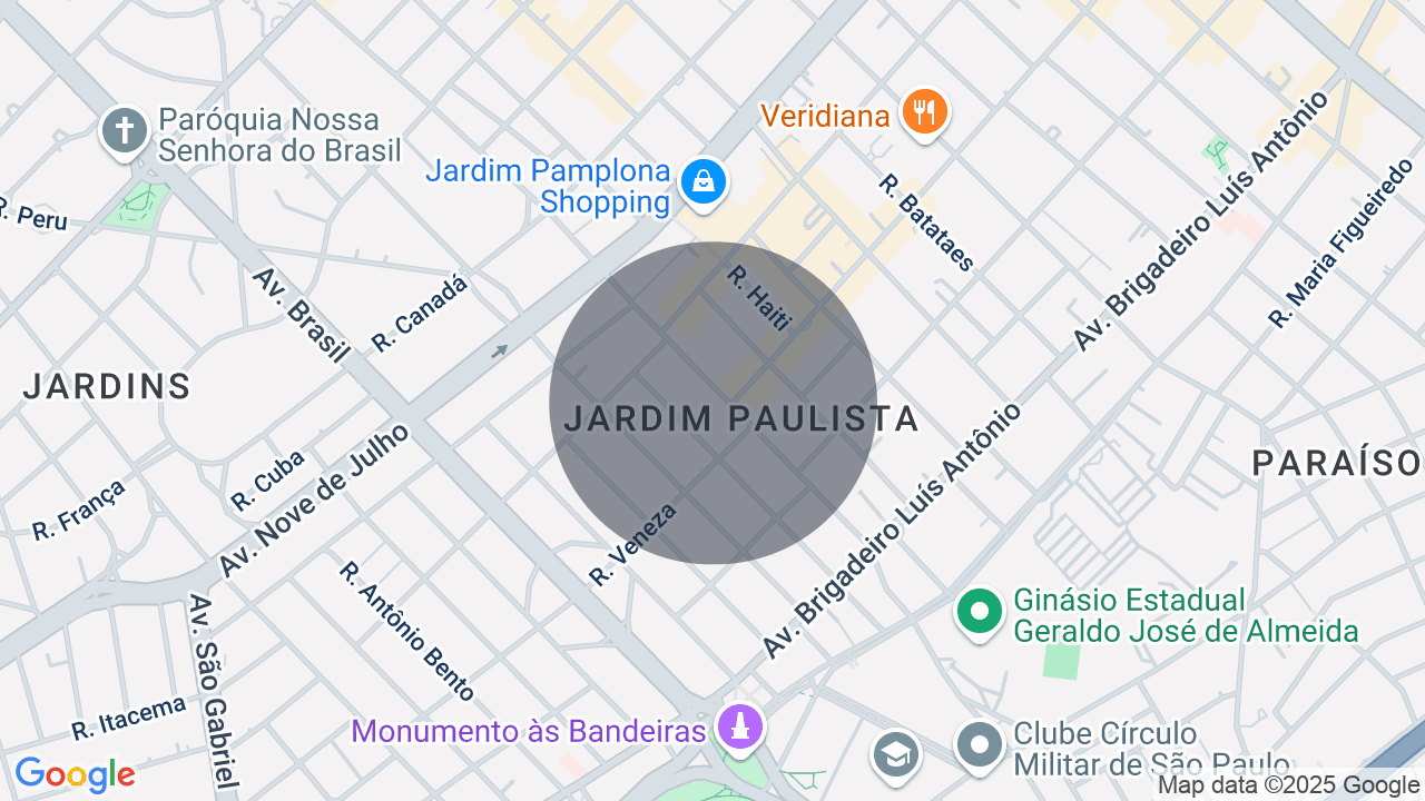 Mapa da localização — Jardim América, São Paulo