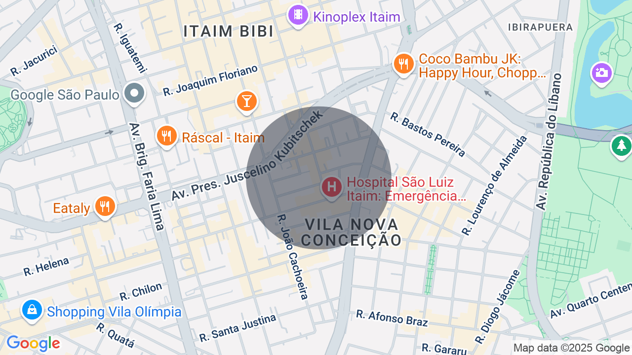 Mapa da localização — Itaim Bibi, São Paulo