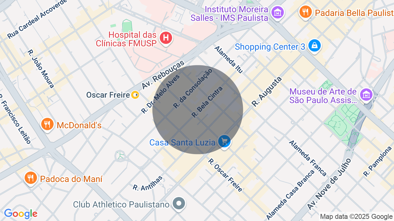 Mapa da localização — Jardins, São Paulo