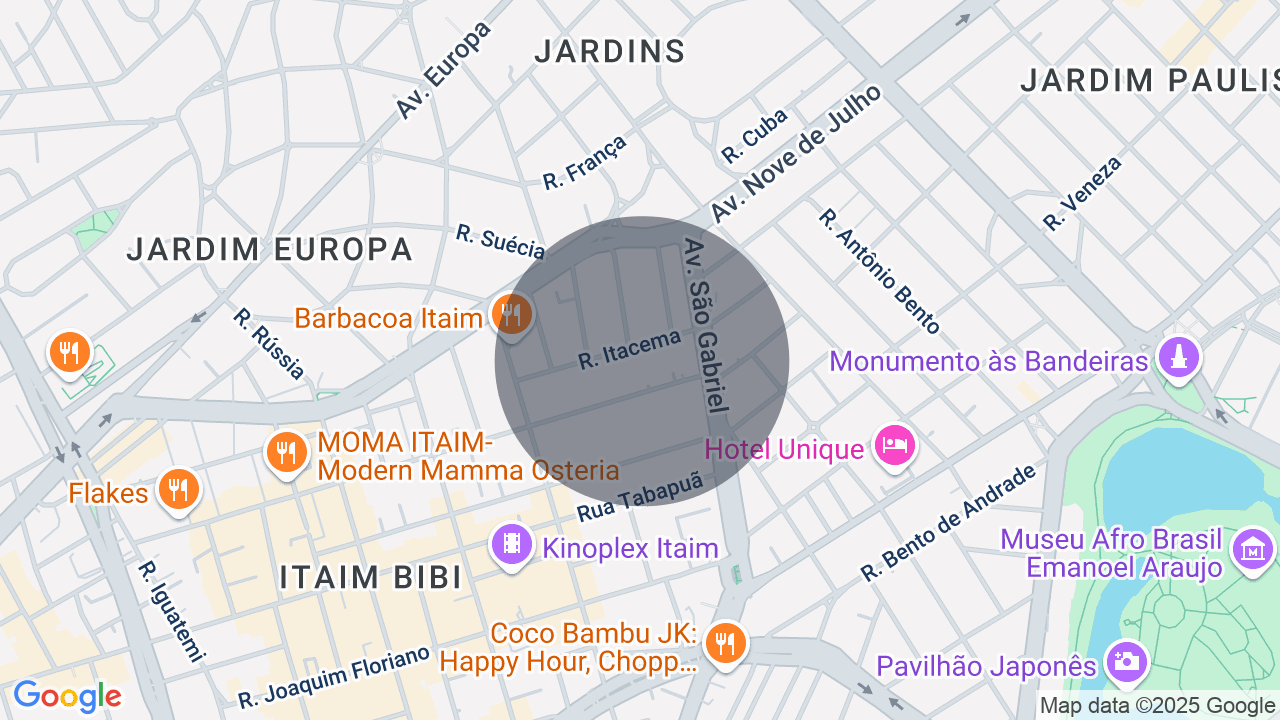 Mapa da localização — Itaim Bibi, São Paulo