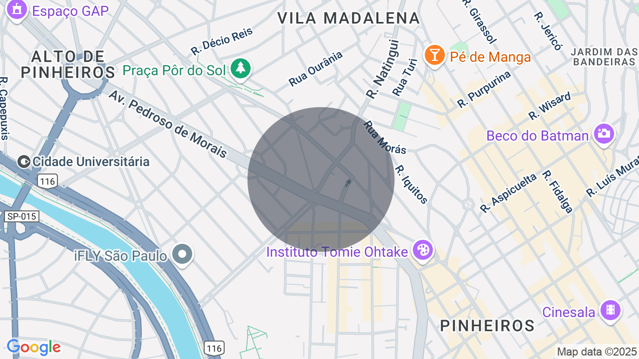 Mapa da localização — Vila Madalena, São Paulo