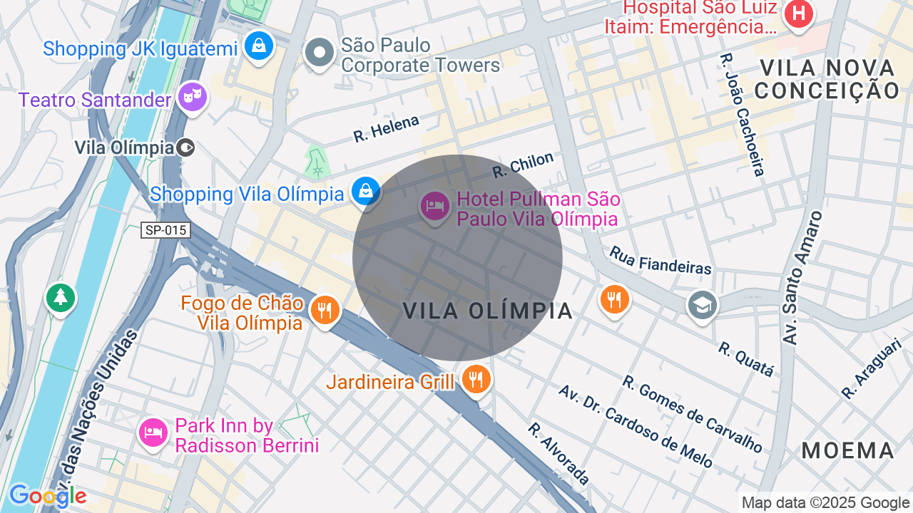 Mapa da localização — Vila Olímpia, São Paulo