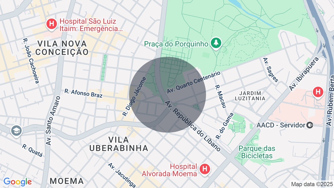Mapa da localização — Ibirapuera, São Paulo