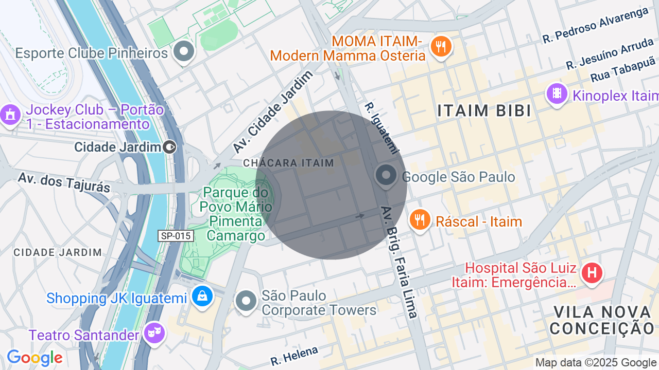 Mapa da localização — Itaim Bibi, São Paulo