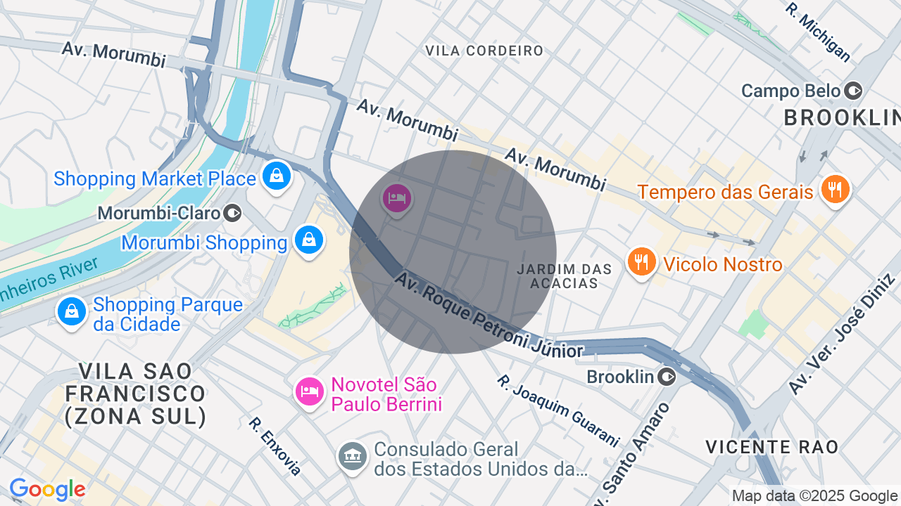 Mapa da localização — Brooklin, São Paulo