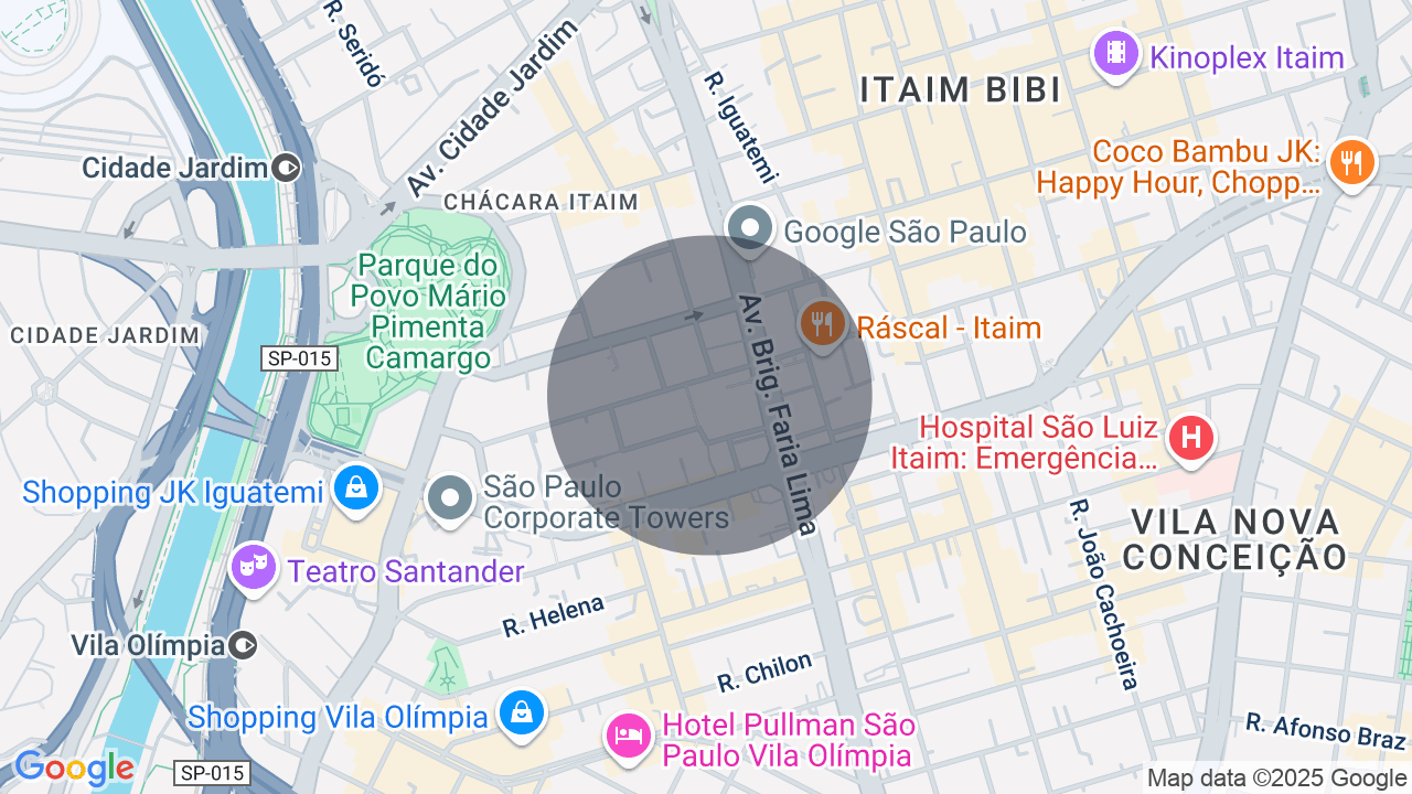 Mapa da localização — Itaim Bibi, São Paulo