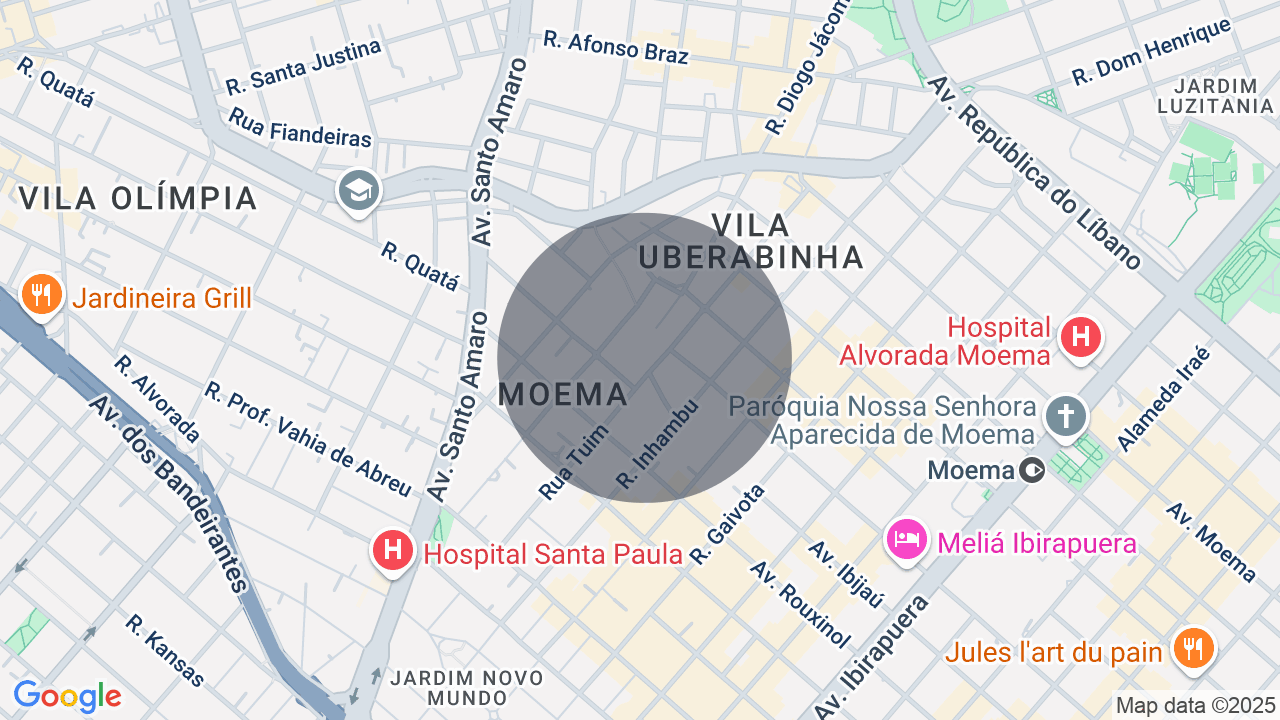 Mapa da localização — Moema, São Paulo