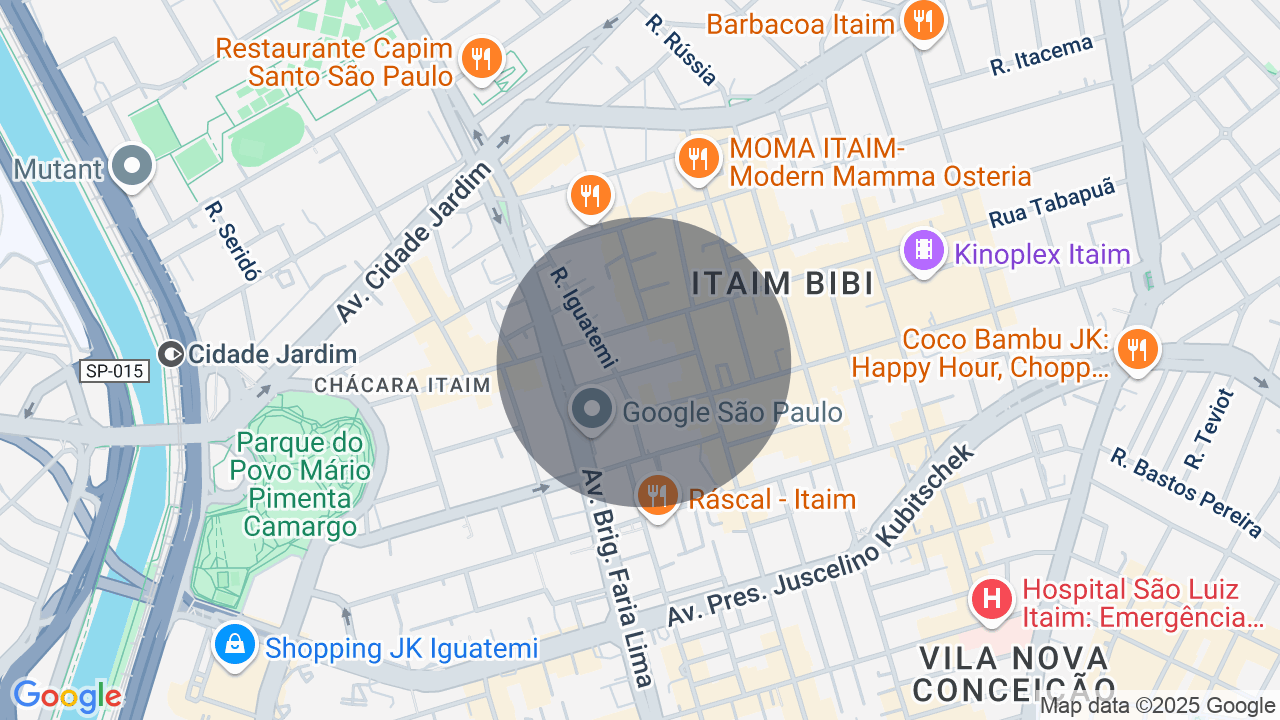 Mapa da localização — Itaim Bibi, São Paulo