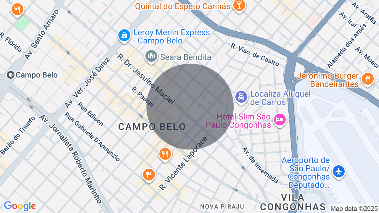 Mapa da localização — Campo Belo, São Paulo