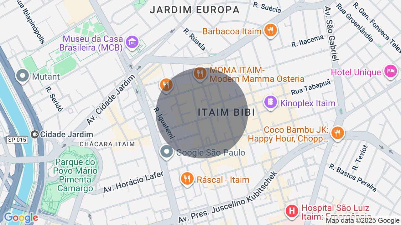 Mapa da localização — Itaim Bibi, São Paulo