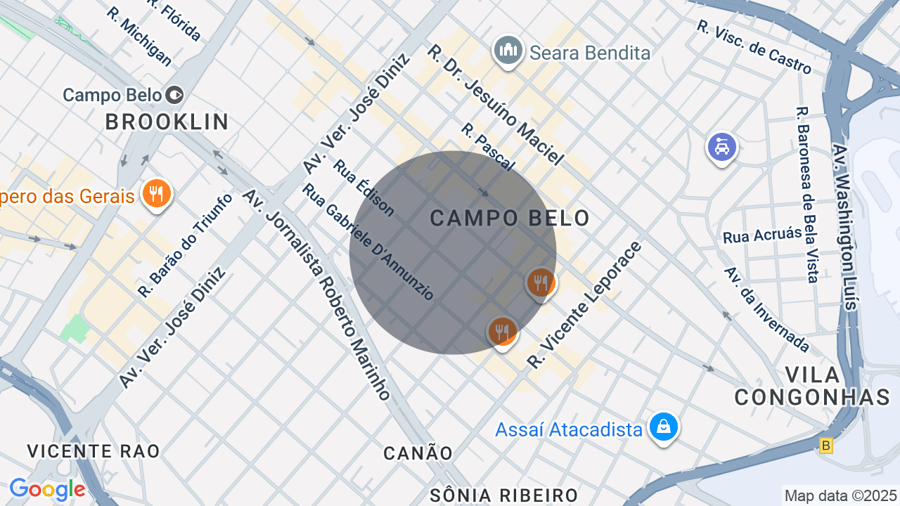 Mapa da localização — Campo Belo, São Paulo