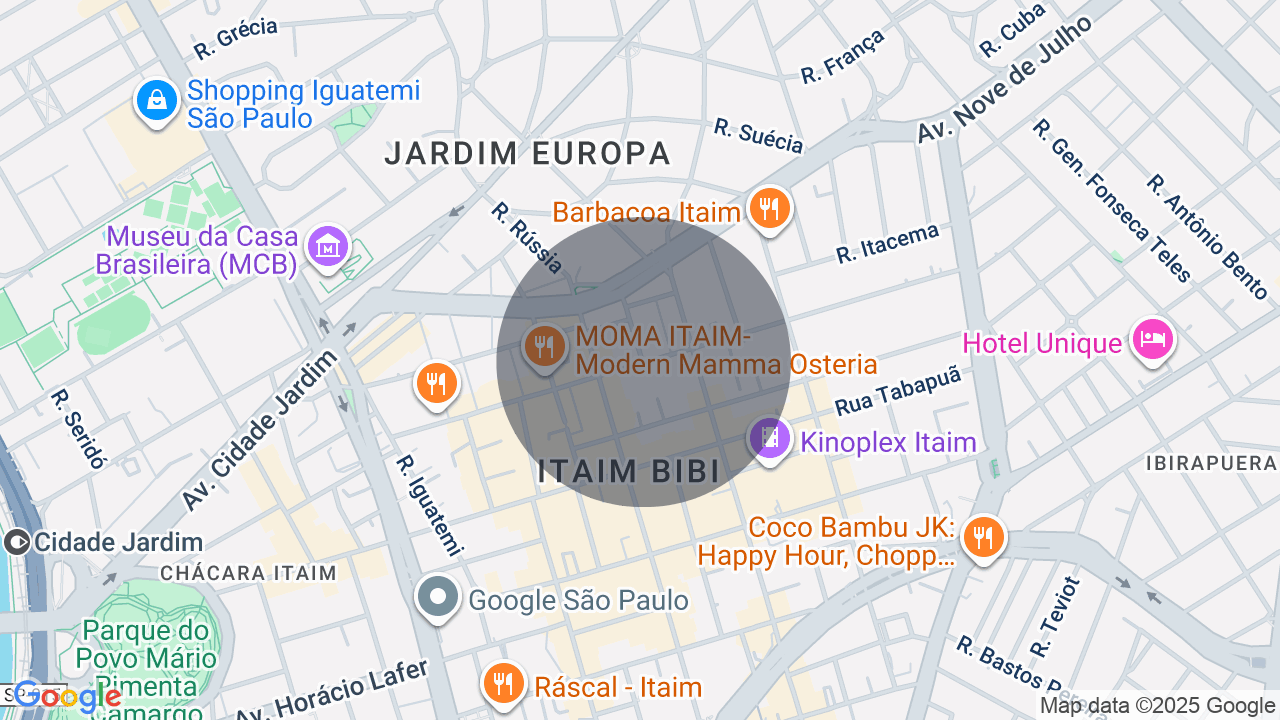 Mapa da localização — Itaim Bibi, São Paulo