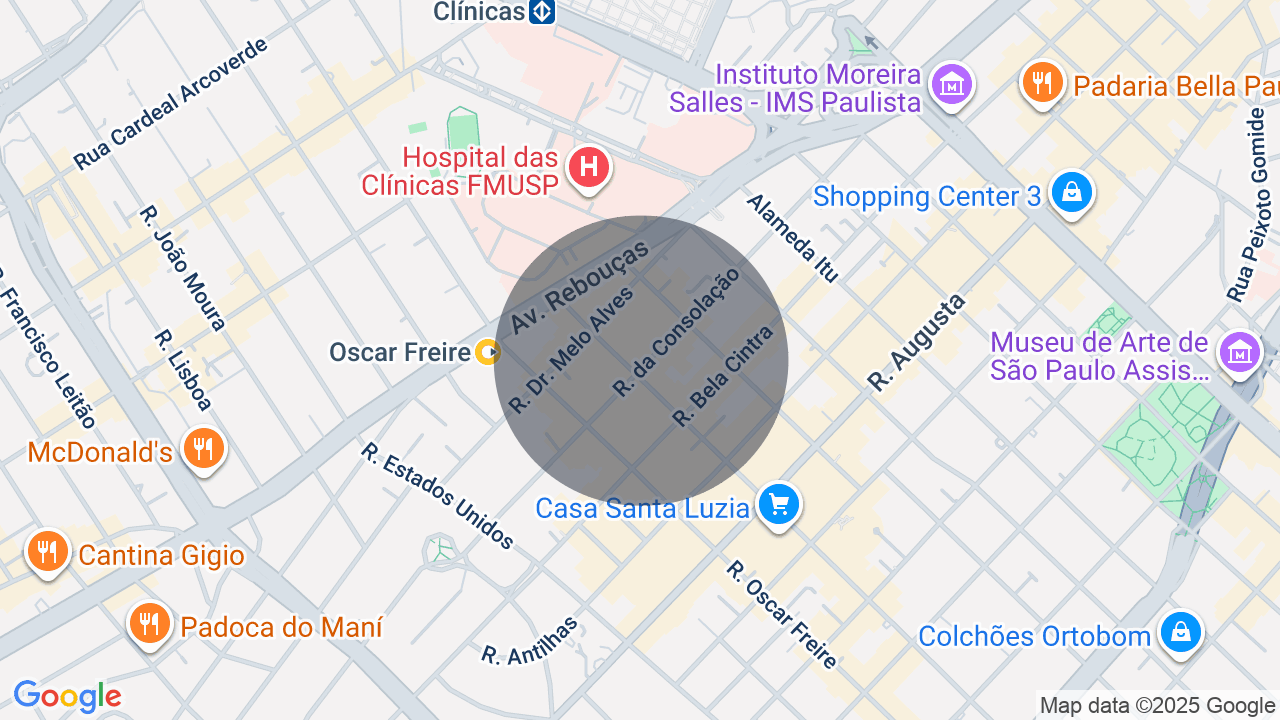 Mapa da localização — Cerqueira César, São Paulo