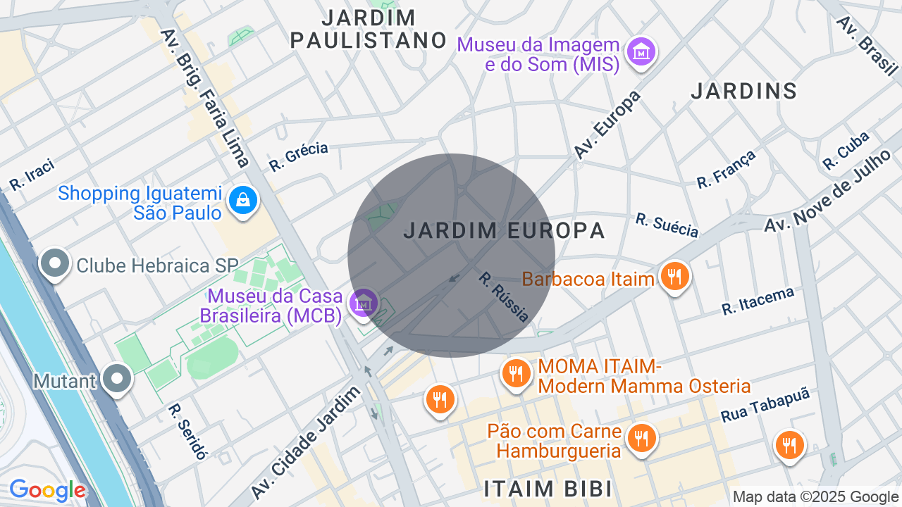 Mapa da localização — Jardim Europa, São Paulo