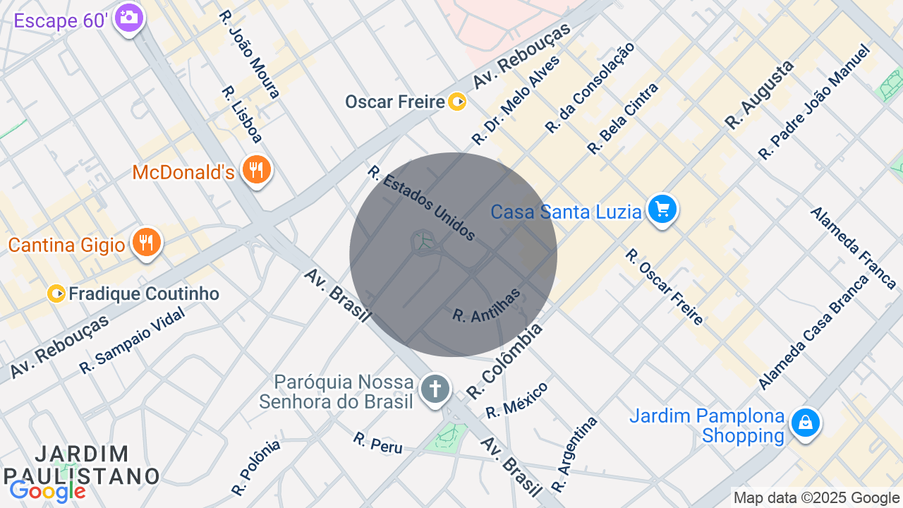 Mapa da localização — Jardim América, São Paulo