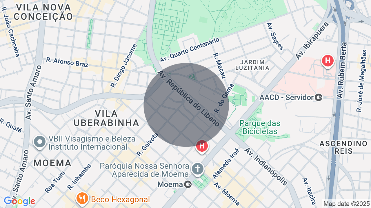 Mapa da localização — Moema, São Paulo