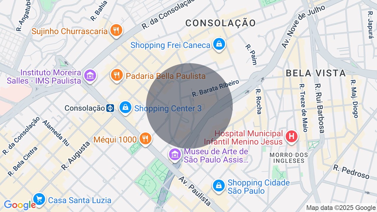 Mapa da localização — Bela Vista, São Paulo