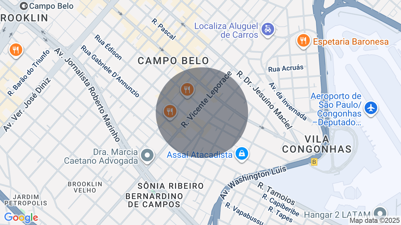 Mapa da localização — Campo Belo, São Paulo
