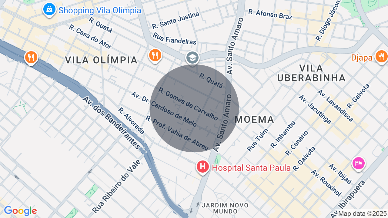 Mapa da localização — Vila Olímpia, São Paulo